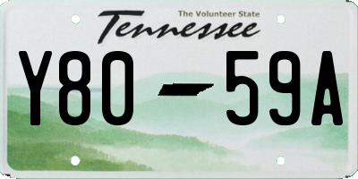 TN license plate Y8059A