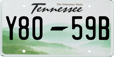 TN license plate Y8059B