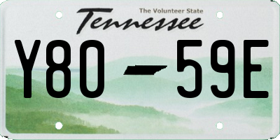TN license plate Y8059E