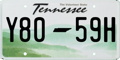 TN license plate Y8059H