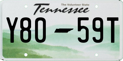 TN license plate Y8059T