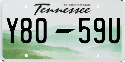 TN license plate Y8059U