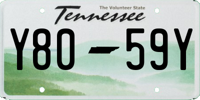 TN license plate Y8059Y