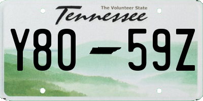 TN license plate Y8059Z