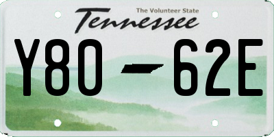 TN license plate Y8062E