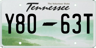 TN license plate Y8063T