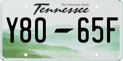 TN license plate Y8065F