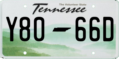 TN license plate Y8066D