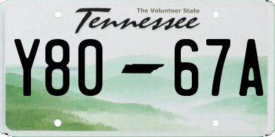 TN license plate Y8067A