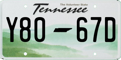 TN license plate Y8067D
