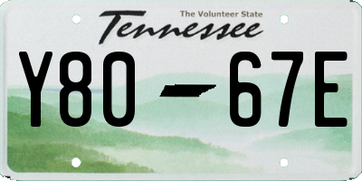 TN license plate Y8067E