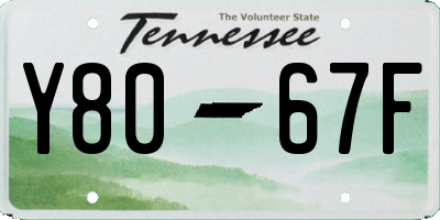 TN license plate Y8067F