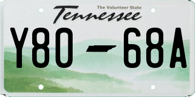 TN license plate Y8068A