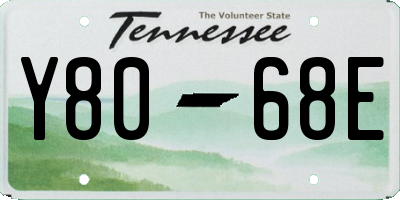 TN license plate Y8068E