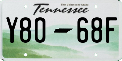 TN license plate Y8068F