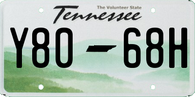 TN license plate Y8068H