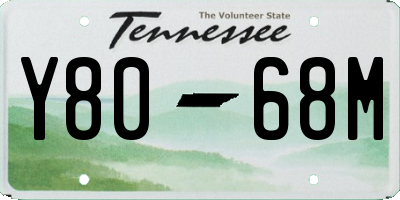 TN license plate Y8068M