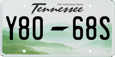 TN license plate Y8068S