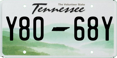 TN license plate Y8068Y