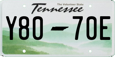 TN license plate Y8070E