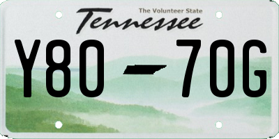 TN license plate Y8070G