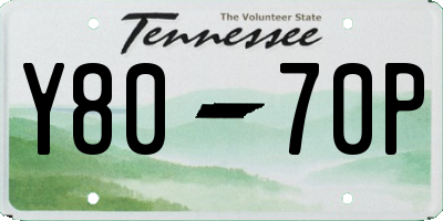 TN license plate Y8070P