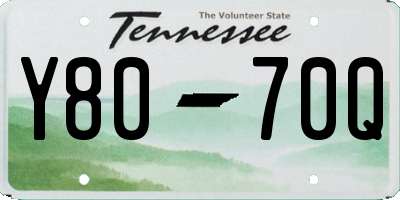 TN license plate Y8070Q
