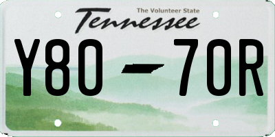 TN license plate Y8070R
