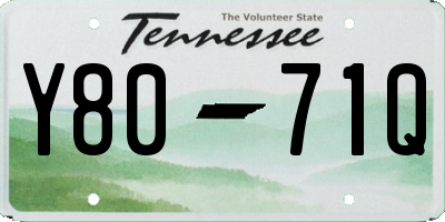TN license plate Y8071Q