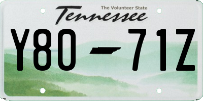 TN license plate Y8071Z