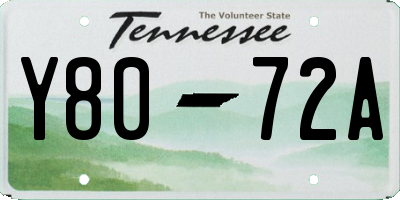 TN license plate Y8072A