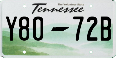 TN license plate Y8072B