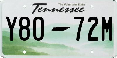 TN license plate Y8072M