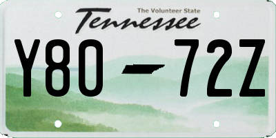 TN license plate Y8072Z