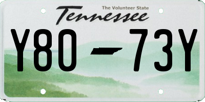 TN license plate Y8073Y