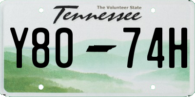 TN license plate Y8074H