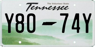 TN license plate Y8074Y