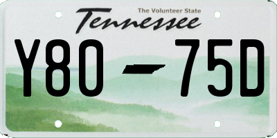 TN license plate Y8075D