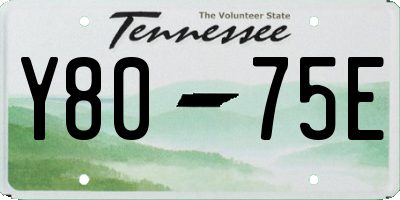 TN license plate Y8075E