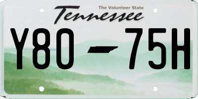 TN license plate Y8075H
