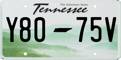 TN license plate Y8075V