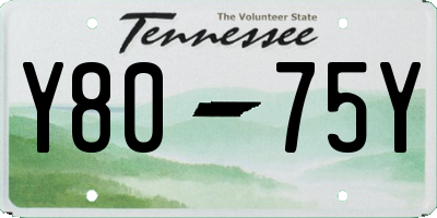 TN license plate Y8075Y