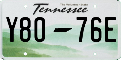 TN license plate Y8076E