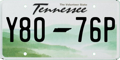TN license plate Y8076P