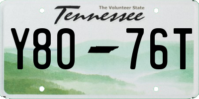 TN license plate Y8076T