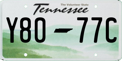 TN license plate Y8077C