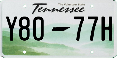 TN license plate Y8077H
