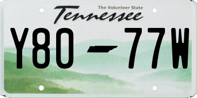TN license plate Y8077W