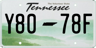 TN license plate Y8078F