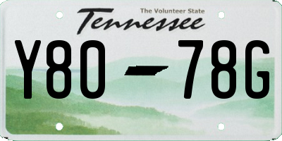 TN license plate Y8078G